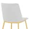 Armen Living Messina Modern White Velvet and Gold Metal Leg Dining Room Chairs, PK2 LCMSSIGLWHT - alternate 5